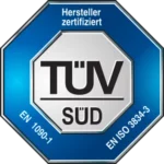 TÜV Logo mit der EN 1090-1 Zertifizierung