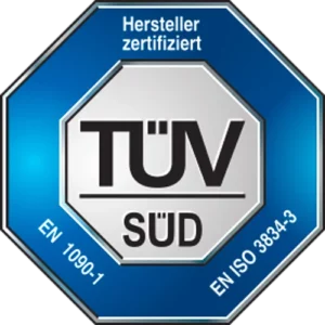 TÜV Logo mit der EN 1090-1 Zertifizierung
